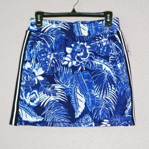 Women's T by Talbots Cotton Skort NWT with a Blue & White floral leaf pattern XS